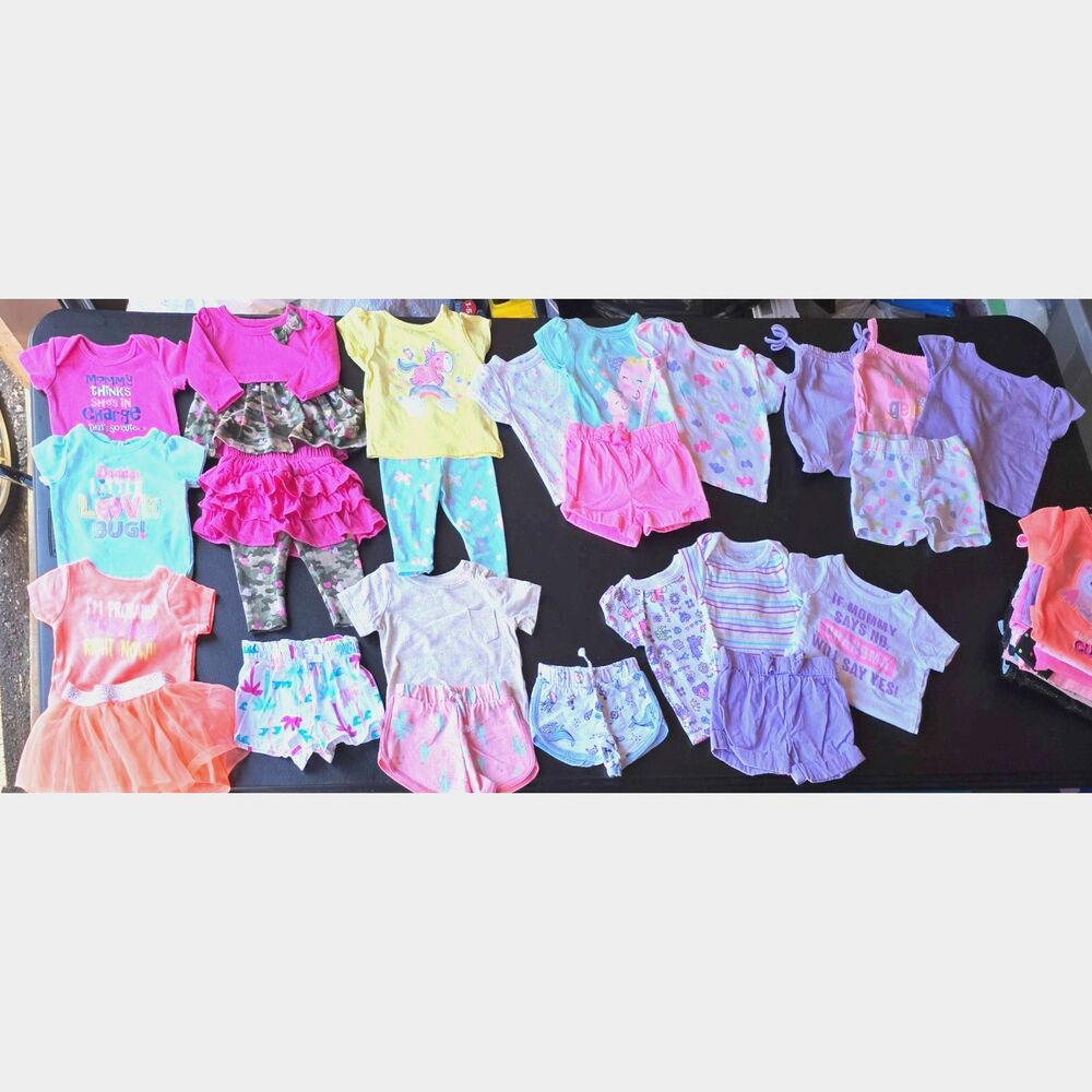 Huge Baby Girl's 0-3 Month Summer Clothing Lot - 19 pcs